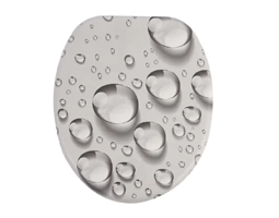 MDF白色水滴印花马桶盖