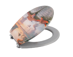 18英寸欧洲标准加厚静音海星海滩马桶座圈